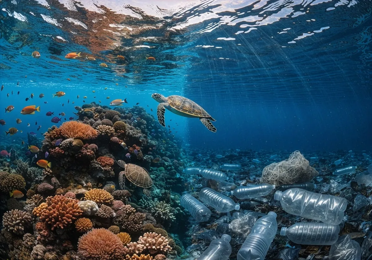 地球の日、海洋汚染、海洋生物、プラスチック廃棄物、海亀、下水圏の汚染、環境破壊、海を守る、海洋エコシステム、気候変動、オーシャン。